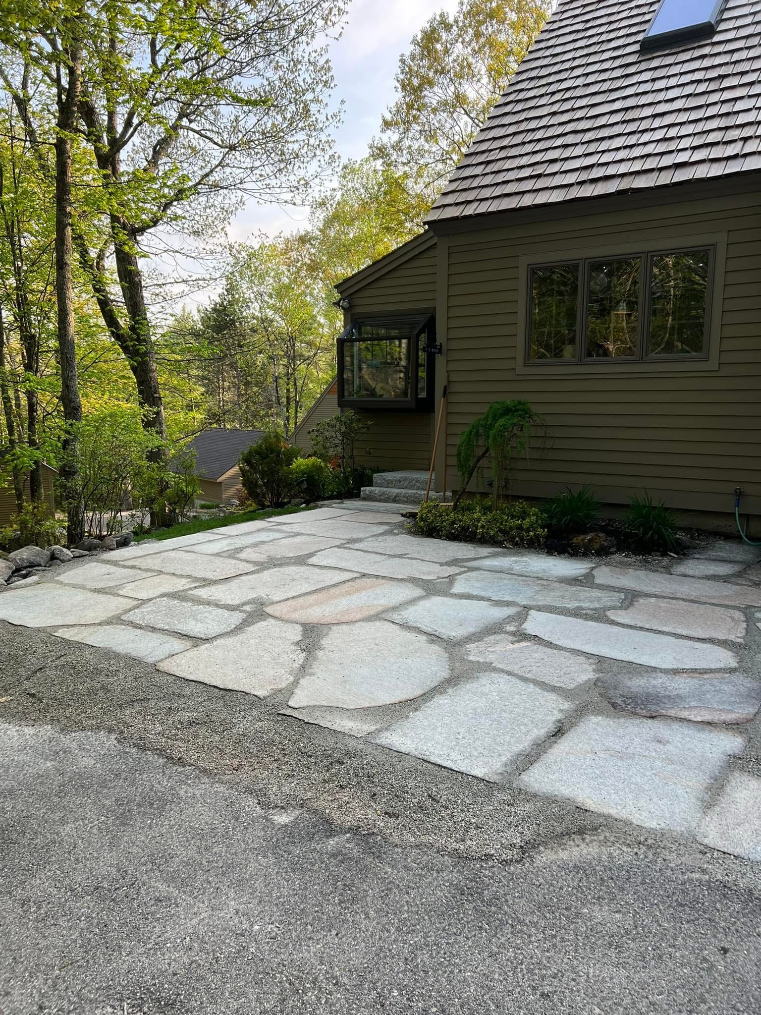 Stone driveway and patio work